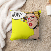Pop Art WOW Throw pillow クッション (ブランケット)