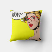 Pop Art WOW Throw pillow クッション (裏面)