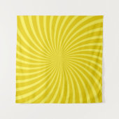 Pop art yellow background, retro comic rays illus タペストリー (正面(横))