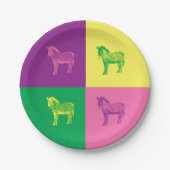 Pop Art Zebra Plate ペーパープレート (正面)
