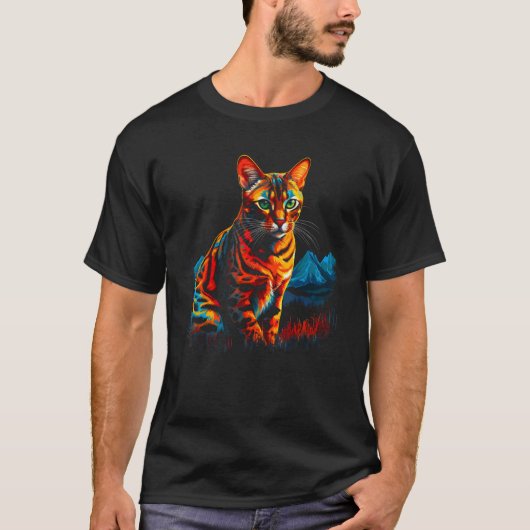 Pop Bengal Cat Tシャツ (正面)