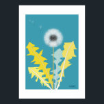 POP Botanical Art - Dandelion ポスター<br><div class="desc">The hidden beauty of nature is expressed through pop art. This piece visually conveys the cuteness of Dandelions through colour. Use it to create a fun space, such as a gift or a child's room. Bring the vibrant expression of plants to you. This floral art print makes a beautiful gift...</div>