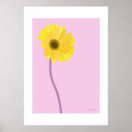 POP Botanical Art - Gerbera ポスター