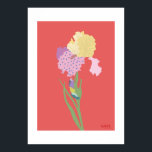 POP Botanical Art - Iris ポスター<br><div class="desc">The hidden beauty of nature is expressed through pop art. This piece visually conveys the cuteness of Iris through colour. Use it to create a fun space, such as a gift or a child's room. Bring the vibrant expression of plants to you. This floral art print makes a beautiful gift...</div>