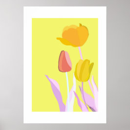 POP Botanical Art - Tulip ポスター