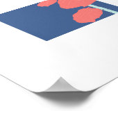 POP Botanical Art - White Rose  ポスター (角)