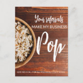 Pop By to Say Thanks Popcorn Real Estate Agent  案内ポストカード (正面)