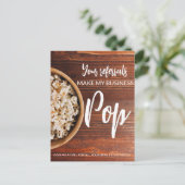 Pop By to Say Thanks Popcorn Real Estate Agent  案内ポストカード (スタンド正面)