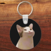 Pop Cat Meme Double Sided Keychain キーホルダー (裏面)
