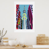 Pop City Skyline – Urban Tower Poster ポスター (キッチン)