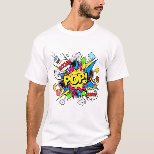 Pop Crash Ice Creams T-Shirt – Fun Summer Dessert  Tシャツ (正面)