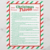 Pop Culture Christmas Trivia Game Sheet チラシ (正面)