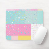 Pop Cute Patchwork Terrazzo Pattern マウスパッド (マウス)
