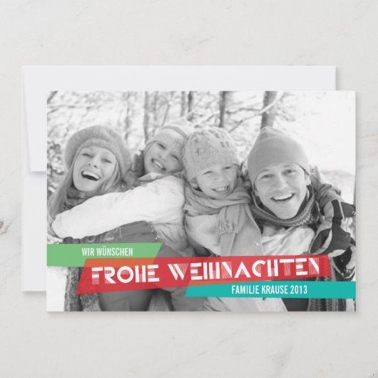 Pop der Farbe Weihnachtskarte シーズンカード (正面)