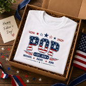 Pop Est 2026 USA愛国フラグカスタムキッズネーム Tシャツ