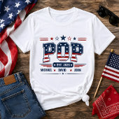 Pop Est 2026 USA愛国フラグカスタムキッズネーム Tシャツ