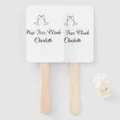 Pop fizz clink blue champagne bottle new year ハンドファン (正面&裏面)