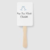 Pop fizz clink blue champagne bottle new year ハンドファン (裏面)