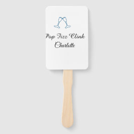 Pop fizz clink blue champagne bottle new year ハンドファン