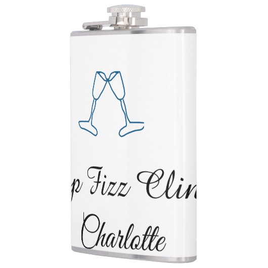 Pop fizz clink blue champagne bottle new year フラスク (左)