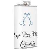 Pop fizz clink blue champagne bottle new year フラスク (右)