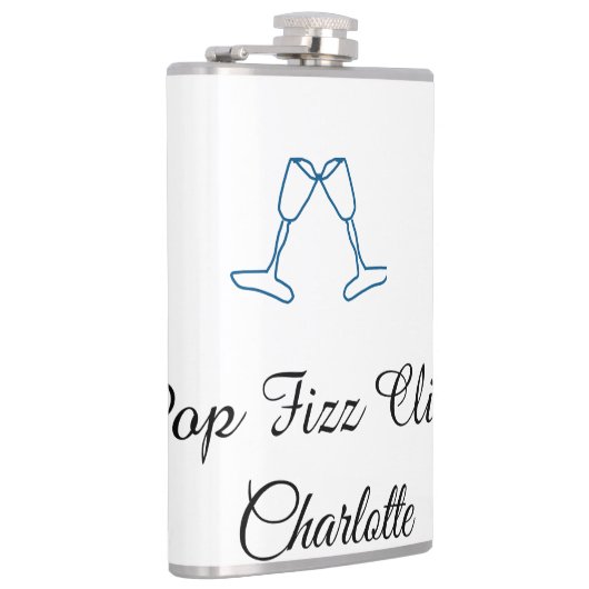 Pop fizz clink blue champagne bottle new year フラスク (右)