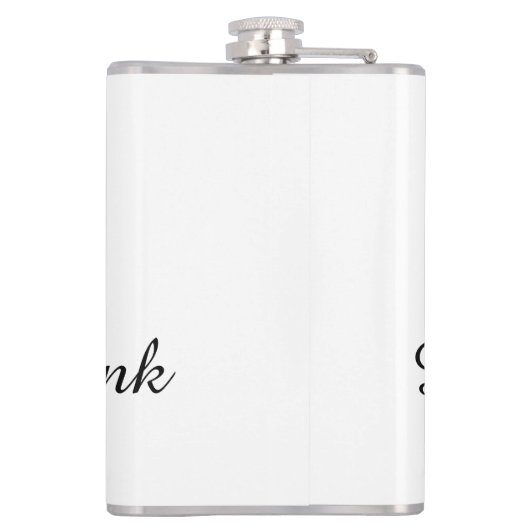 Pop fizz clink blue champagne bottle new year フラスク (裏面)