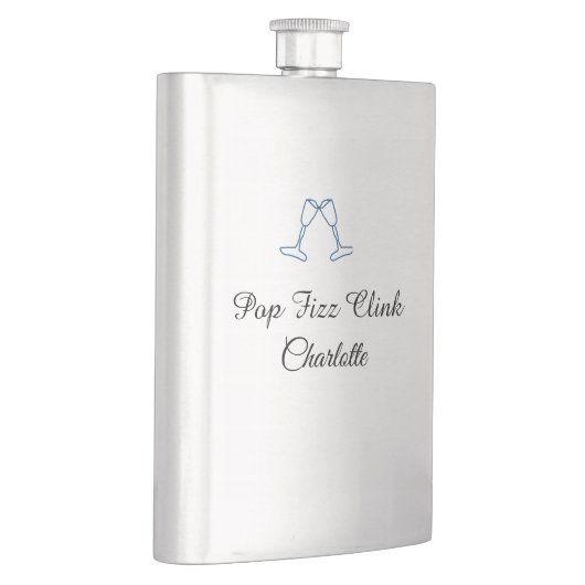 Pop fizz clink blue champagne bottle new year フラスク (右)