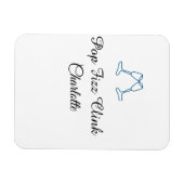 Pop fizz clink blue champagne bottle new year マグネット (横)