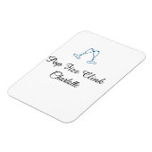 Pop fizz clink blue champagne bottle new year マグネット (左側)