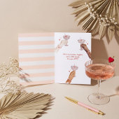 Pop Fizz Love Cocktail Cheer Happy Galentine's Day シーズンカード
