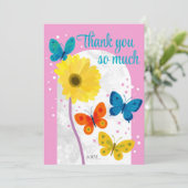 POP flower card -gerbera- サイズ 12.7cm x 17.8cm, 封筒 招待状 (スタンド正面)