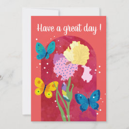 POP flower card -iris- 招待状