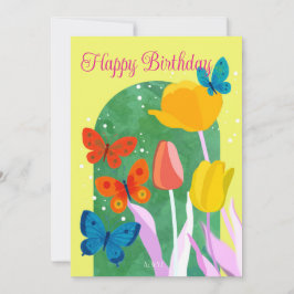 POP flower card -tulip-  招待状
