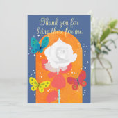 POP flower card -white rose-  招待状 (スタンド正面)