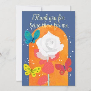 POP flower card -white rose- 招待状