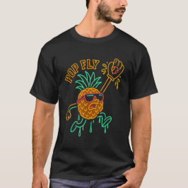 Pop Fly Pineapple – Funny Baseball Cartoon Tシャツ