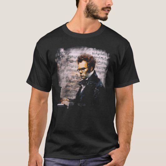 Pop Franz Schubert Music Composer Pianist Tシャツ (正面)