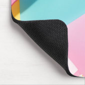 Pop Geometric Pattern Macaron Color マウスパッド (コーナー)