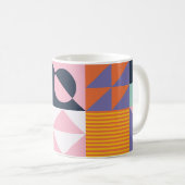 Pop Geometry Retro Mug – Colourful Mid-Century コーヒーマグカップ (正面右)