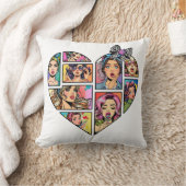 Pop Heart Collage of Iconic Women クッション (ブランケット)