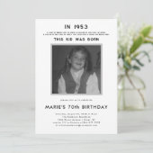 Pop History | 写真の誕生日パーティー 招待状 (スタンド正面)