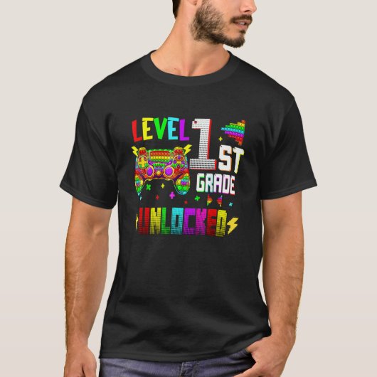 Pop It Level 1st Grade Unlocked Video Games Back T Tシャツ (正面)