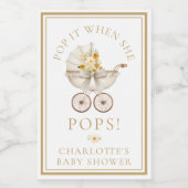 Pop It When She Pops ニュートラルベビーカー ラベル (シングルラベル)