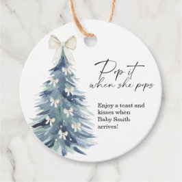 Pop it when she pops elegant Christmas tree bow フェイバータグ