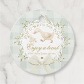 Pop it when she Pops Silly Goose Sage Baby shower フェイバータグ (正面)
