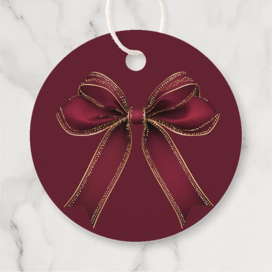 Pop it when she pops Teddy Bear Red Bow フェイバータグ (裏面)