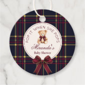 Pop it when she pops Teddy Bear Red Bow フェイバータグ (正面)