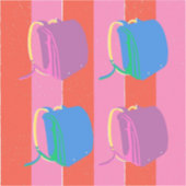 Pop Japanese School Bag シール (正面)