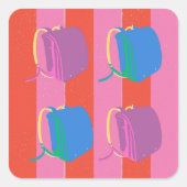 Pop Japanese School Bag スクエアシール (正面)